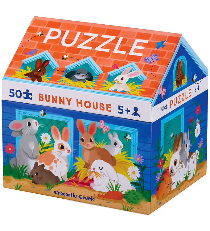 Crocodile Creek Puslespil - 50 Brikker - Bunny House