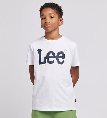 Lee T-Shirt - Wobbly Graphic - Bright White