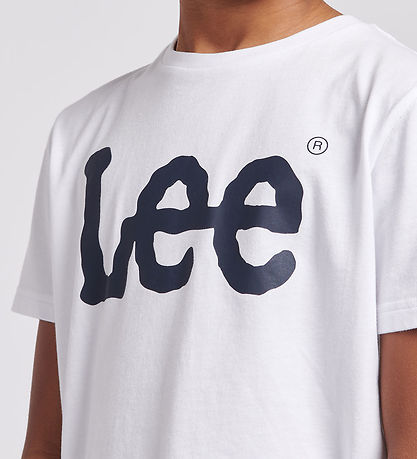Lee T-Shirt - Wobbly Graphic - Bright White