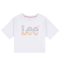 Lee T-Shirt - Stripe Graphic - Bright White Lee T-Shirt - Stripe Graphic - Bright White