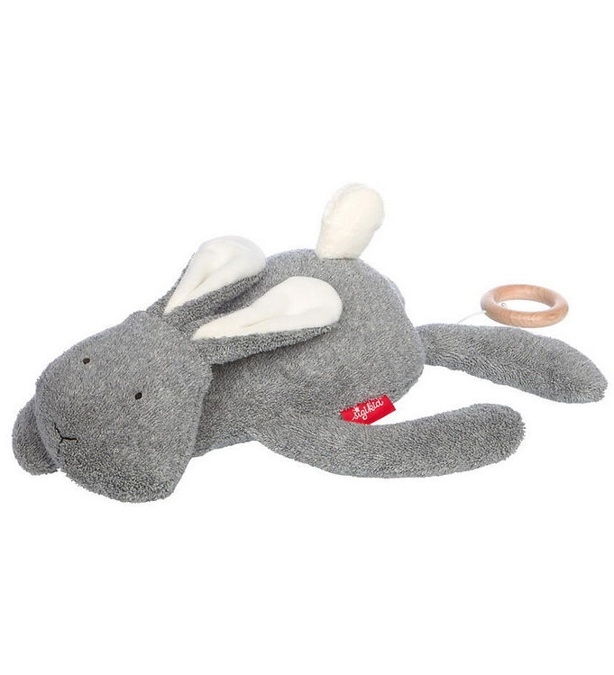Sigikid Bamse m. Musik - Rabbit - 40 cm - Grey