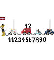 Kids by Friis Fødselsdagstog - Biler m. 11 tal Kids by Friis Fødselsdagstog - Biler m. 11 tal