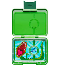 Yumbox Madkasse m. 3 Rum - Bento Snack - Jurassic Green/Dinosaur Yumbox Madkasse m. 3 Rum - Bento Snack - Jurassic Green/Dinosaur
