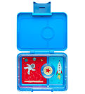 Yumbox Madkasse m. 3 Rum - Bento Snack - Surf Blue/Rocket