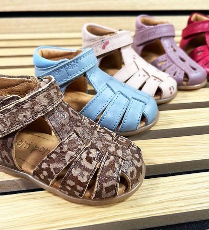 Pom Pom Sandaler - Starters Velcro - Latte Leo Pom Pom Sandaler - Starters Velcro - Latte Leo