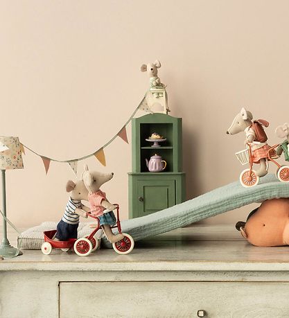 Maileg Dukketilbehør - Trehjulet Cykel - Mus - Rød