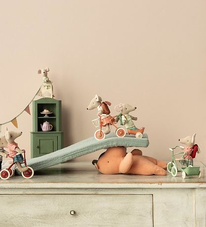 Maileg Dukketilbehør - Trehjulet Cykel - Mus - Coral