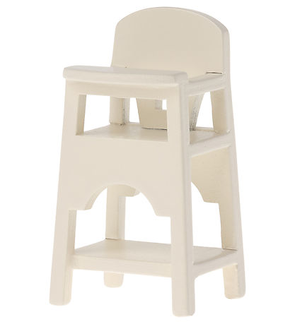 Maileg Miniature Højstol - Baby Mus - Off White