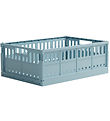 Made Crate Foldekasse - Maxi - 48x33x17,5 cm - Crystal Blue Made Crate Foldekasse - Maxi - 48x33x17,5 cm - Crystal Blue