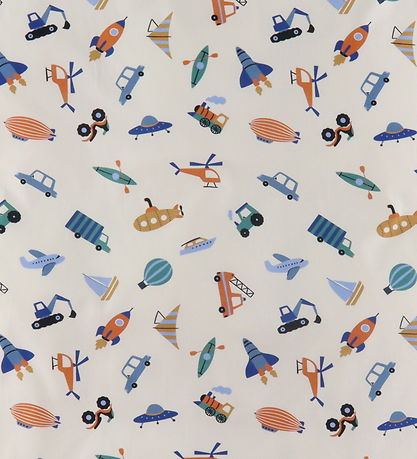 Nørgaard Madsens Sengetøj - Baby - Beige m. Fly og Forskellige K