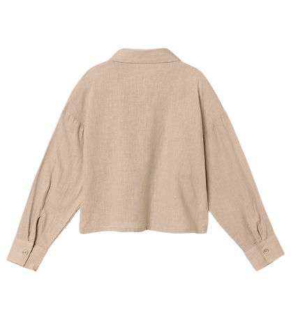 Name It Skjorte - Cropped - NkfFalinnen - Humus Name It Skjorte - Cropped - NkfFalinnen - Humus