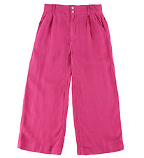 GANT Bukser - Hør - Wide - Bold Violet GANT Bukser - Hør - Wide - Bold Violet