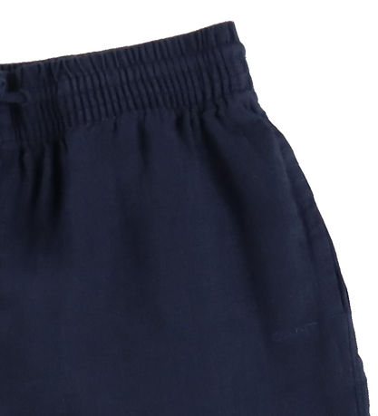 Pantalon GANT - Lin - Détendu - Marine Pantalon GANT - Lin - Détendu - Marine