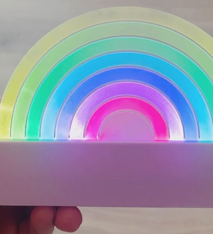 Lalarma Lampe - Dancing Rainbow - 18x11x4 cm - Lilla Lalarma Lampe - Dancing Rainbow - 18x11x4 cm - Lilla