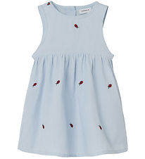 Name It Kjole - NbfFerilla - Chambray Blue m. Mariehøner Name It Kjole - NbfFerilla - Chambray Blue m. Mariehøner