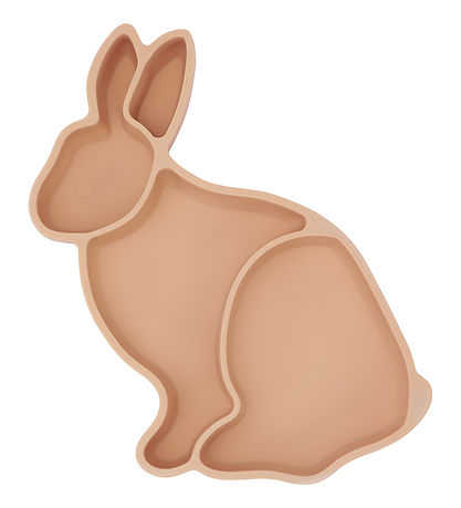 Konges Sløjd Skål - Silikone - Bunny - Rose Sand Konges Sløjd Skål - Silikone - Bunny - Rose Sand
