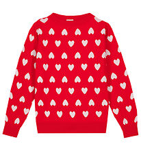 Bonton Bluse - Strik - Paula - Coeur Rouge Bonton Bluse - Strik - Paula - Coeur Rouge