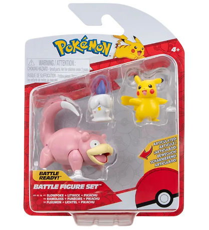 Pokémon Figurer - 3-pak - Battle Figure - Pikachu/Slowpoke/Litwi Pokémon Figurer - 3-pak - Battle Figure - Pikachu/Slowpoke/Litwi