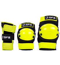 SFR Beskyttelsessæt - Youth Ramp Triple Pad Set - Sort/Lime SFR Beskyttelsessæt - Youth Ramp Triple Pad Set - Sort/Lime