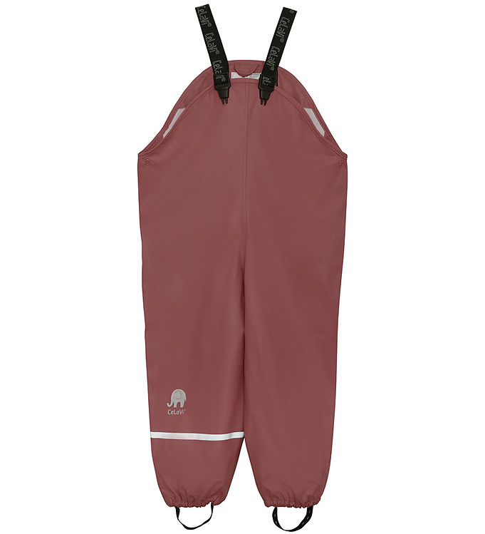 CeLaVi Regnbukser m. Seler Recycled PU - Rose Brown