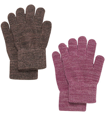 CeLaVi Handsker - Uld/Polyester - 2-pak - Mellow Mauve m. Glimme CeLaVi Handsker - Uld/Polyester - 2-pak - Mellow Mauve m. Glimme
