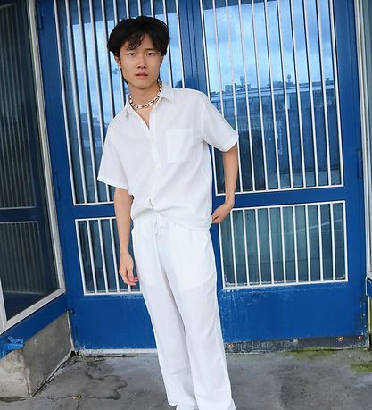 Grunt Bukser - Allan - Viskose/Hør - Hvid