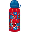 Spiderman Drikkedunk - 400 ml - Aluminum - Rød/Blå