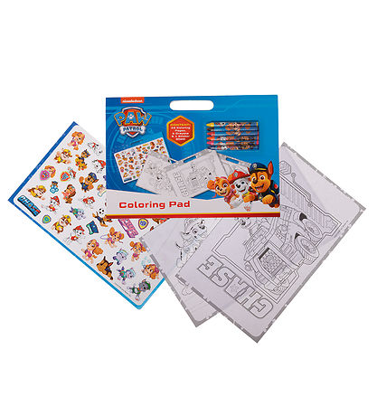 Paw Patrol Malebog m. 6 Farver Og Klistermærker Paw Patrol Malebog m. 6 Farver Og Klistermærker