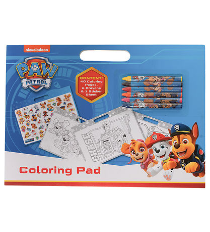 Paw Patrol Malebog m. 6 Farver Og Klistermærker Paw Patrol Malebog m. 6 Farver Og Klistermærker