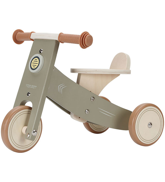 Little Dutch Løbecykel - Balancecykel i Træ - Grøn/Beige