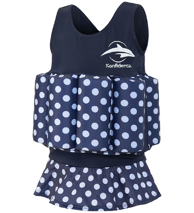 Konfidence Svømmedragt - UV40+ - Navy/Polka