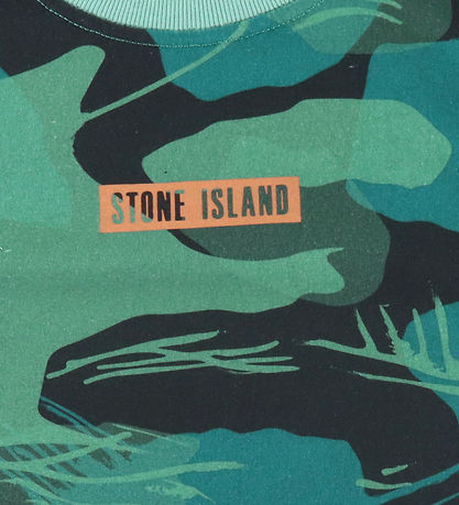 Stone Island T-shirt - Emerald m. Print