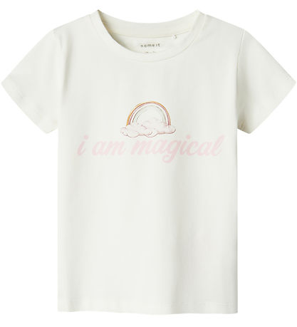 Name It T-shirt - NmfHejsa - Jet Stream m. Regnbue