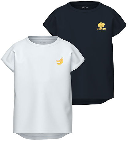 Name It T-shirt - NkfVarutti - 2-pak - Bright White/Dark Sapphir Name It T-shirt - NkfVarutti - 2-pak - Bright White/Dark Sapphir