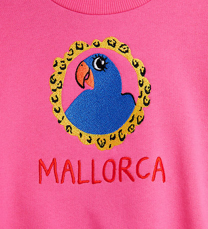 Mini Rodini Sweatshirt - Parrot EMB - Pink Mini Rodini Sweatshirt - Parrot EMB - Pink