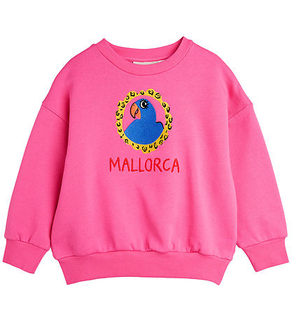 Mini Rodini Sweatshirt - Parrot EMB - Pink Mini Rodini Sweatshirt - Parrot EMB - Pink