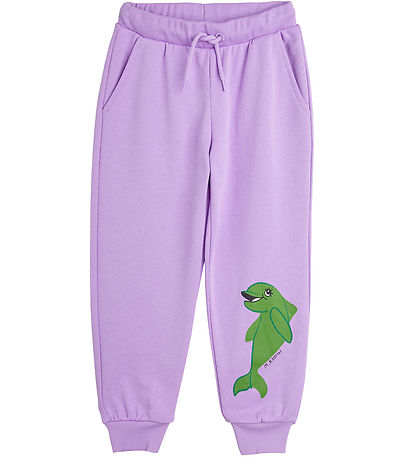 Mini Rodini Sweatpants - Dolphin - Lilla Mini Rodini Sweatpants - Dolphin - Lilla