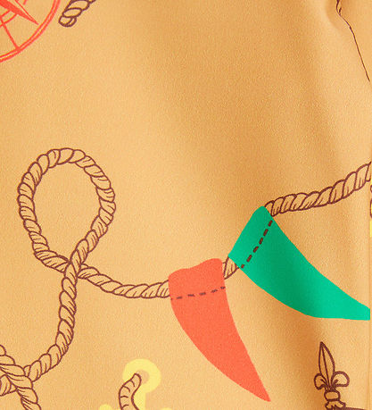 Mini Rodini Badebluse - UV50+ - Nautical Aop - Beige Mini Rodini Badebluse - UV50+ - Nautical Aop - Beige