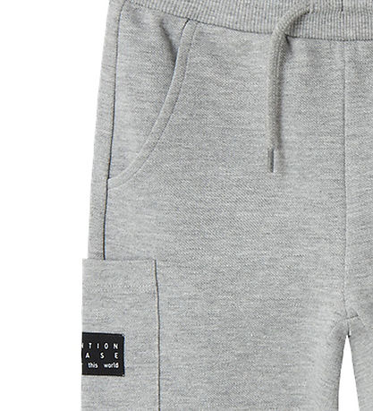 Shorts en Molleton Name It - Piqué - NkmVivasse - Grey Melange