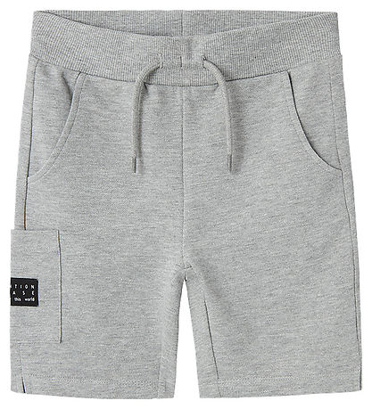 Shorts en Molleton Name It - Piqué - NkmVivasse - Grey Melange