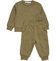 Minymo Sweatsæt - Dark Olive