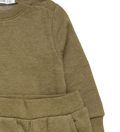 Minymo Sweatsæt - Dark Olive