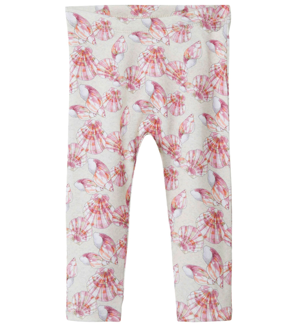 Name It Leggings - NbfJellia - Peyote Melange m. Muscheln - Name It - 68 - Leggings