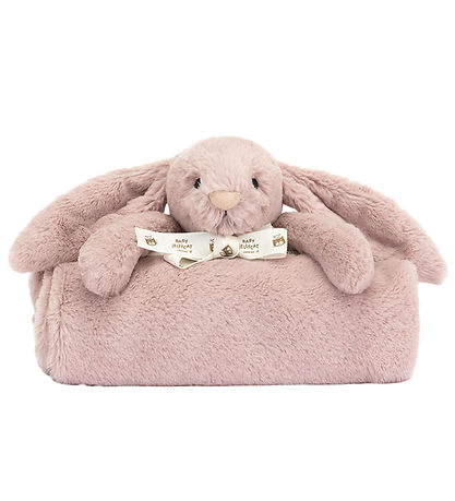 Jellycat Tæppe - 70x56 cm - Bashful Luxe Bunny Rosa Blankie Jellycat Tæppe - 70x56 cm - Bashful Luxe Bunny Rosa Blankie