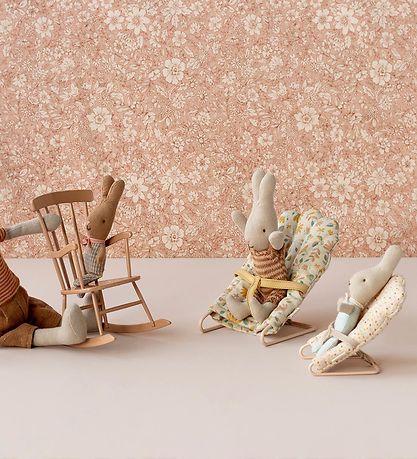 Maileg Miniature Skråstol - Baby Mus - Beige m. Prikker Maileg Miniature Skråstol - Baby Mus - Beige m. Prikker