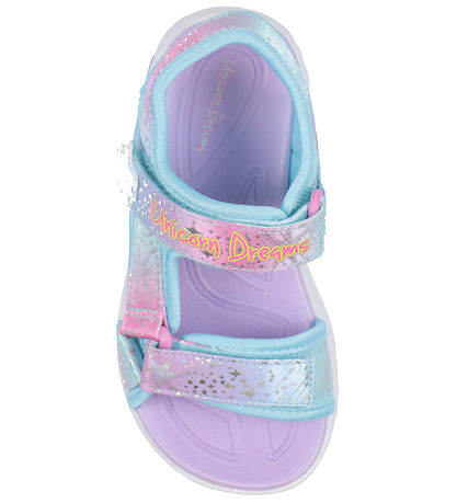 Skechers Sandaler m. Lys - Unicorn Dreams - Purple Multicolor