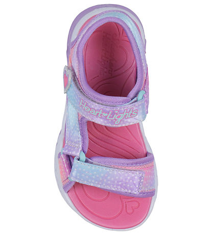 Skechers Sandaler m. Lys - Flutter Hearts - Pink Multicolor Skechers Sandaler m. Lys - Flutter Hearts - Pink Multicolor