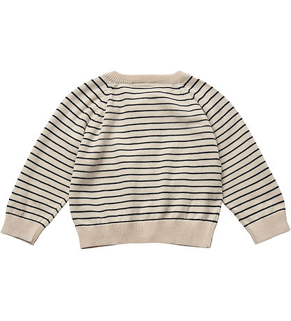 Sofie Schnoor Cardigan - Strik - Oslo - Off White Striped Sofie Schnoor Cardigan - Strik - Oslo - Off White Striped