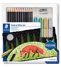 Staedtler Farvesæt - Sort/Hvid - 17 dele Staedtler Farvesæt - Sort/Hvid - 17 dele