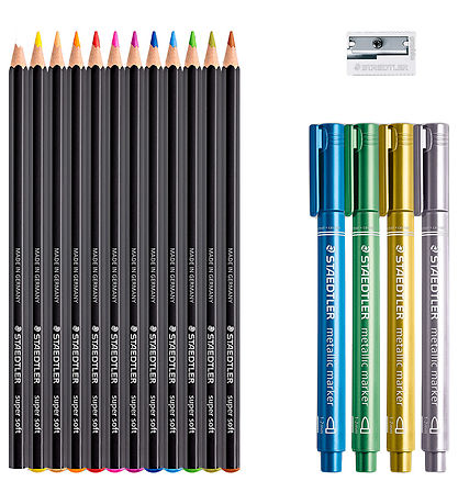 Staedtler Farvesæt - Sort/Hvid - 17 dele